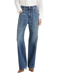 Brunello Cucinelli - Logo Patch Boyfriend Jeans - Lyst