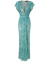 Jenny Packham - Lacie Gathered Embellished Gown - Lyst