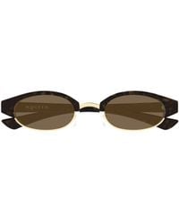 McQueen - Eyewear Oval Frame Sunglasses - Lyst