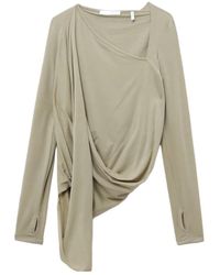 Helmut Lang - Asymmetric Draped Top - Lyst