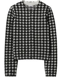 Burberry - Houndstooth Cardigan - Lyst