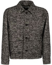 FRAME - Tweed Trucker Jacket - Lyst