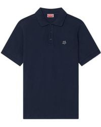 KENZO - Boke Flower Embroidered Slim Polo Shirt - Lyst