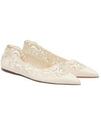 Gabriela Hearst - Ziva Embroidered Leather Ballet Flats - Lyst