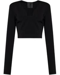Givenchy - Long-Sleeve Cropped Top - Lyst