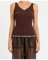Twinset - V-Neck Knitted Vest - Lyst