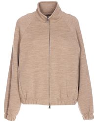 Max Mara - Frine High-Neck Zipped Sweatshirt - Lyst