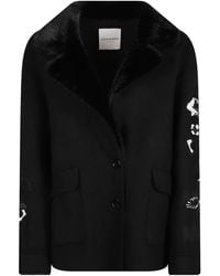 ERMANNO FIRENZE - Long-Sleeve Single-Breasted Jacket - Lyst