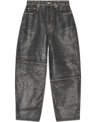 Ganni - Shimmery Foil Stary Jeans - Lyst