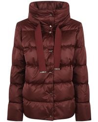 Herno - High-Neck Drawstring Padded Jacket - Lyst