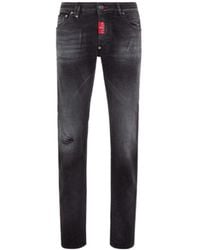Philipp Plein - Logo-Plaque Skinny-Cut Jeans - Lyst