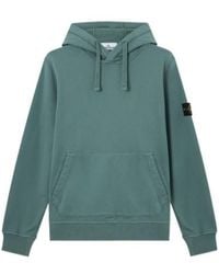 Stone Island - Logo Patch Drawstring Hoodie - Lyst