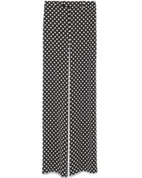 Saint Laurent - Polka Dots Printed High Waist Trousers - Lyst
