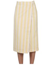 Sunnei - Striped Midi Skirt - Lyst