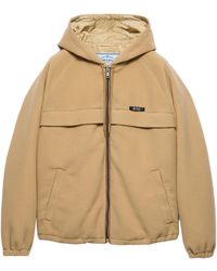 Prada - Zip-Up Fleece Hoodie - Lyst