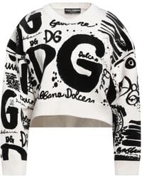 Dolce & Gabbana - Two-Tone Long Sleeve Sweater - Lyst