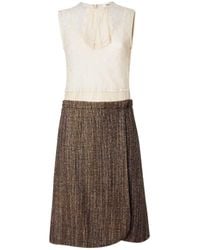 Fendi - Trompe-L'Oeil Effect Panelled Midi Dress - Lyst