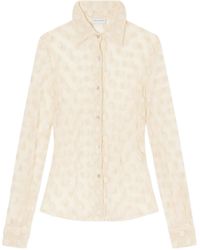 Dries Van Noten - Polka-Dot Cotton-Blend Tulle Shirt - Lyst