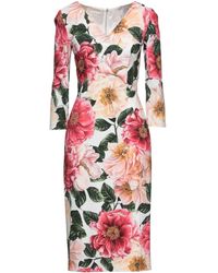 Dolce & Gabbana - Floral Slim-Fit Dress - Lyst
