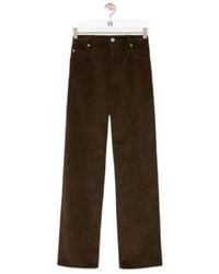 Loewe - Corduroy Straight-Leg Pants - Lyst