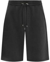 Balmain - Logo Embroidered Bermuda Shorts - Lyst