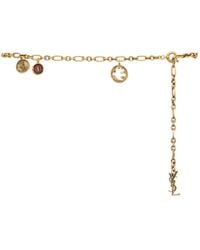 Saint Laurent - Cassandre Charm Chain Belt - Lyst