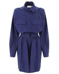 KENZO - Belted Waist Shirtdress - Lyst