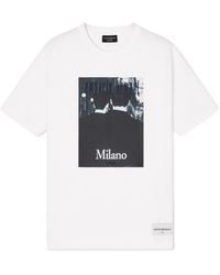 Emporio Armani - Graphic Printed Crewneck T-Shirt - Lyst