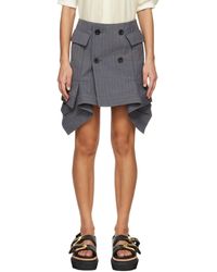 Sacai - Chalk Stripe Pinstripe Skirt - Lyst