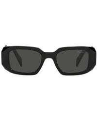 Prada - Rectangle Blk Frm Drk Gry Lns - Lyst