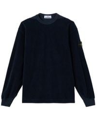 Stone Island - Comfort-Fit Crewneck Sweatshirt With Shoulder Inserts - Lyst