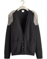 Dior - Oversized Cardigan With Embroidered Epaulets - Lyst