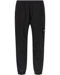 Stone Island - Logo-Patch Elasticated Waistband Trousers - Lyst