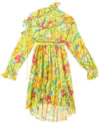 Balenciaga - Floral Off Shoulder Dress - Lyst