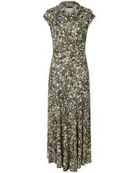 Proenza Schouler - Tamara Asymmetric Draped Printed Jersey Maxi Dress - Lyst