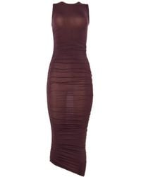 Wolford - Asymmetric Ruched Midi Dress - Lyst