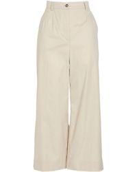 Dolce & Gabbana - Solid Colour Wide-Leg Trousers - Lyst