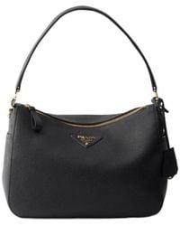 Prada - Zip-Up Medium Shoulder Bag - Lyst