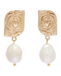 Magda Butrym - Floral Faux-Pearl Drop Earrings - Lyst