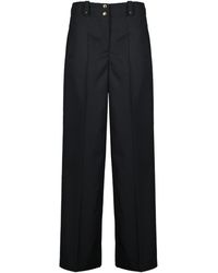 Moncler - Pleated Wide-Leg Pants - Lyst