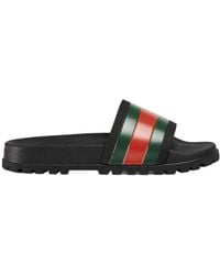 Gucci - Pursuittreck Striped Rubber Slides - Lyst