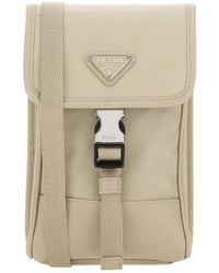 Prada - Logo-Plaque Crossbody Bag - Lyst