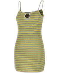 CASABLANCA - Bourgeois Striped Knitted Mini Dress - Lyst