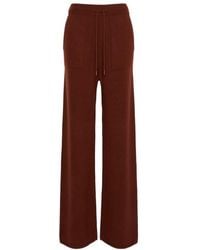 Max Mara - Wide Cashmere Yarn Trousers - Lyst