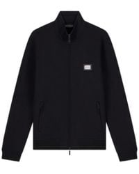 Emporio Armani - Logo-Plaque Zip-Up Sweater - Lyst