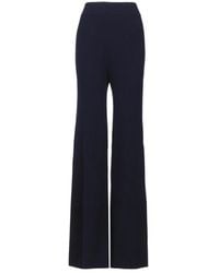 Chloé - Ribbed Knitted Flared Casual Pants - Lyst