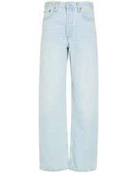 Agolde - Solid Color Wide-Leg Jeans - Lyst