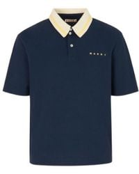 Marni - Piqué Striped Polo Shirt - Lyst