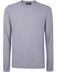 Zanone - Crewneck Knitted Top - Lyst