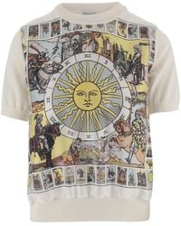 Burberry - Tarot Panel Wool Silk Top - Lyst